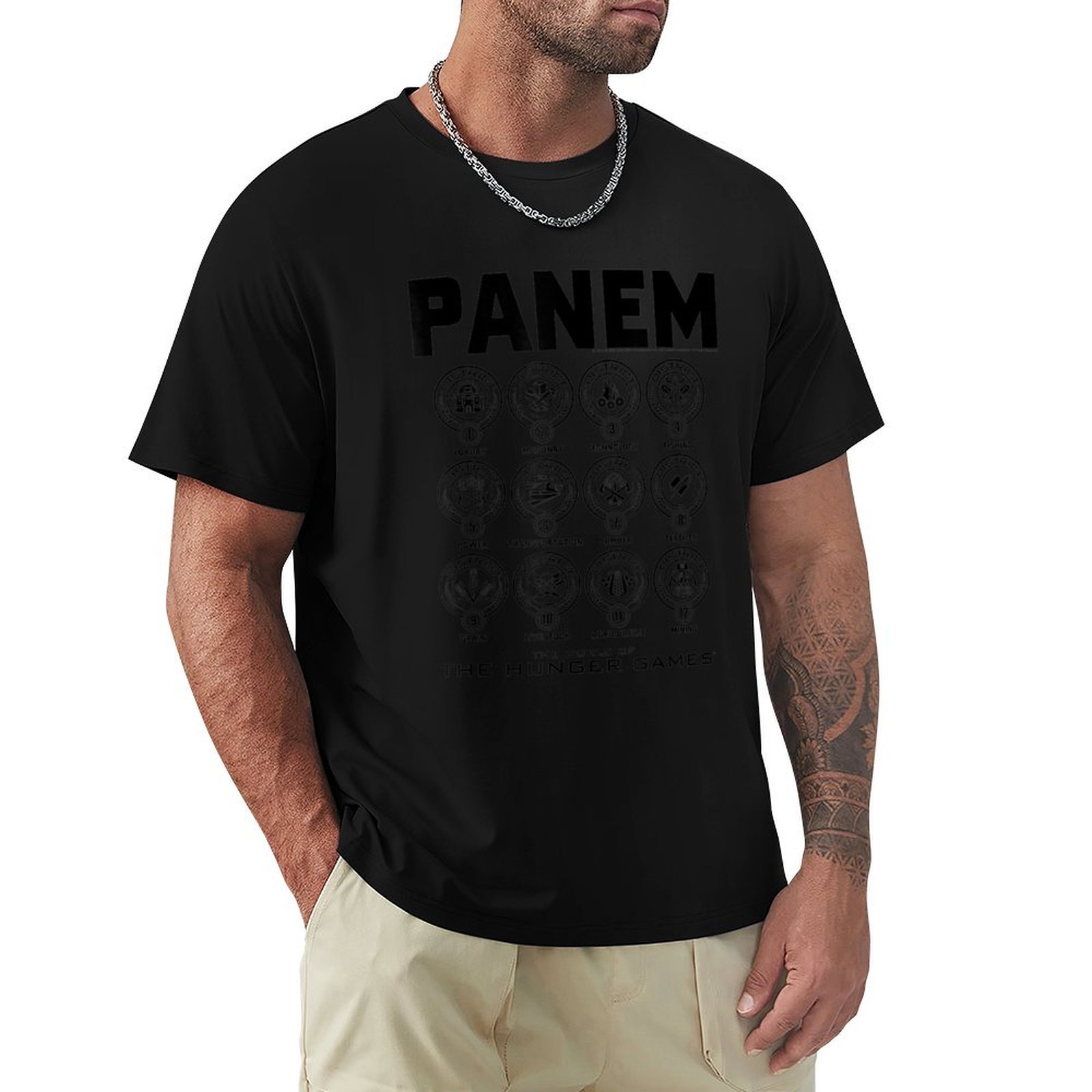 Retro Gaming T Shirt - เสื้อยืดลายโปสเตอร์หลักจากเรื่อง The Hunger Games สไตล์เรโทร เสื้อยืดสำหรับผู้ชาย