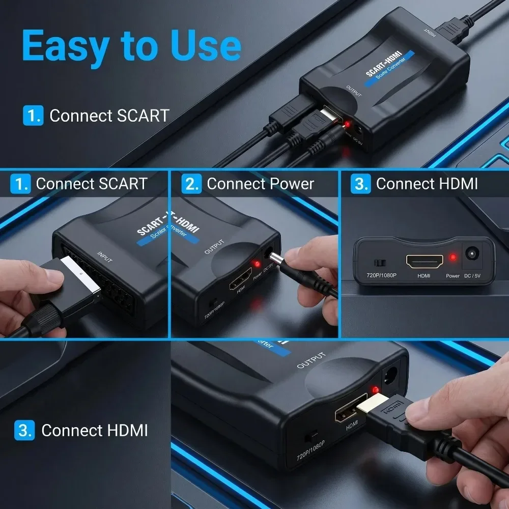 อะแดปเตอร์แปลงสัญญาณ SCART เป็ - Scart To Hdmi บทวิจารณ์และราคา